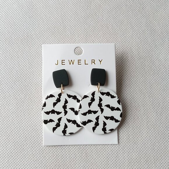 Halloween Bat Earrings, Ladies Earrings - Picture 3 of 3